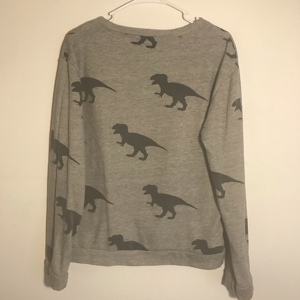 Grey and black Dino sweat shirt